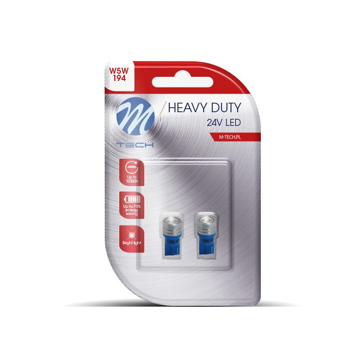 Blister 2x M-TECH HD LB915 W5W 24 V HP 1 W blau