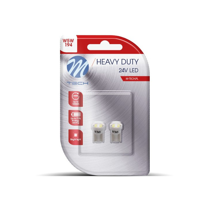 Blister 2x M-TECH HD LB917 W5W 4xSMD2835 weiß