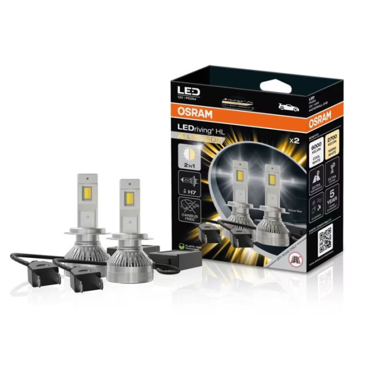 Osram LEDriving® HL ALL SEASON 2HB 12 V 45 W PX26D ≜ H7