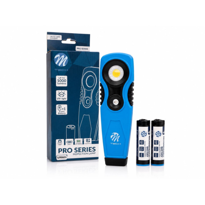 Lampa Inspekcyjna M-TECH PRO 10 W + 1 W COB + 1 W UV +2 extra battery