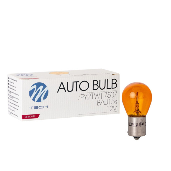 Glühlampe M-TECH PY21W 12 V 21 W BAU15s AMBER