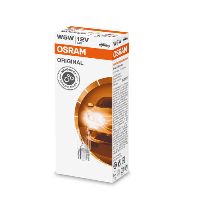 OSRAM Orginal 2825 W5W 12 V 5 W W2, 1x9, 5d