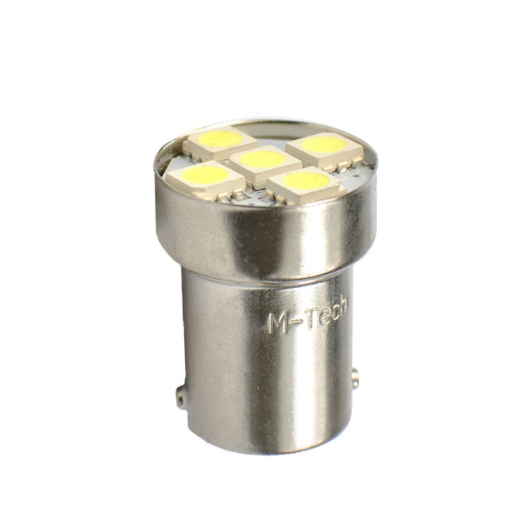 LED-Lampe L075 - BA15s G18 5xSMD5050 weiß