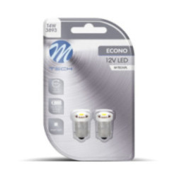 Blister 2x M-TECH Econo LB008W - BA9s, 1xSMD5050, 12 V, white
