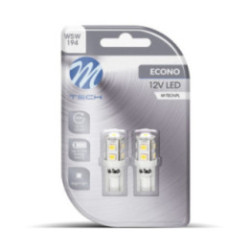 Blister 2x M-TECH Econo LB018W - W5W, 9xSMD2835, 12 V, weiß