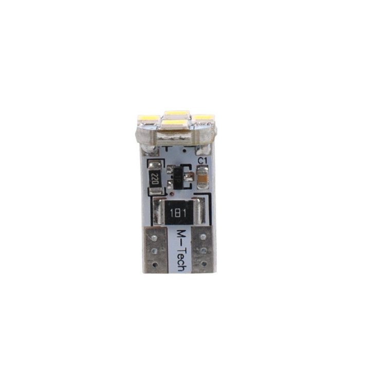 Blister M-TECH Premium LB329W - W5W, 12 V 4xSMD2835 LED, CANBUS, weiß