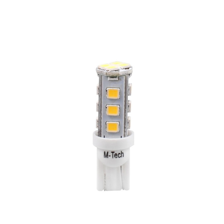 Blister 2x M-TECH Econo LB077W - W5W, 16xSMD2835, 12 V, weiß