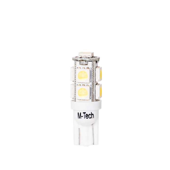 Blister 2x M-TECH Econo LB058W - W5W, 9xSMD5050, 12 V, weiß