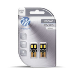 Blister 2x M-TECH Econo LB323W - W5W, 4xSMD5730 LED, 12 V CANBUS, white