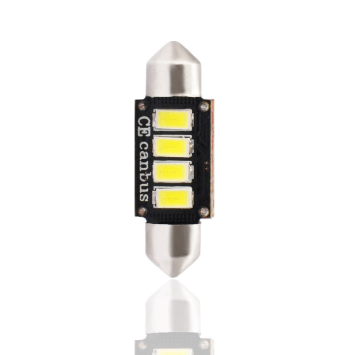 Blister M-TECH Premium LB334W-01B - C5W 36 mm, 12 V 4xSMD5730 LED, CANBUS, weiß