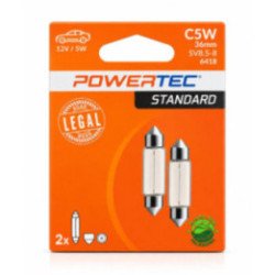 Powertec STANDARD 12 V 5 W SV8, 5-8 C5W 11x36 mm