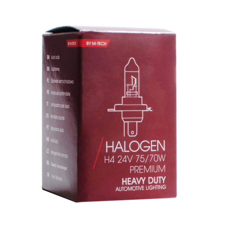 M-TECH Heavy Duty H4 9003 HB2 24 V 75/70 W P43t