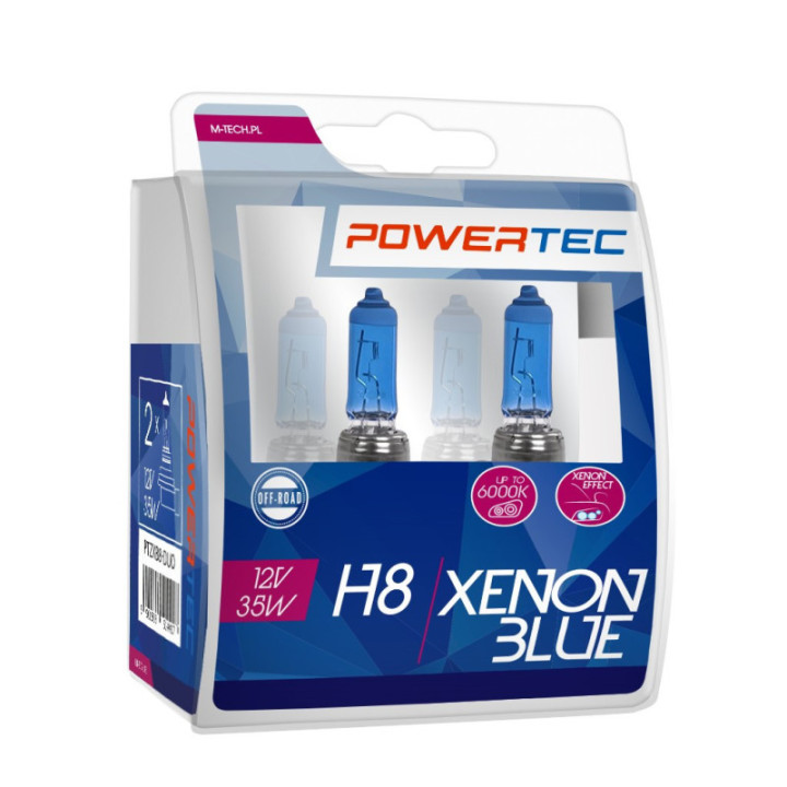 Powertec Xenon blau H8 12 V DUO