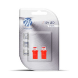 Blister 2x M-TECH Econo LB006a - W5W gerollt rot