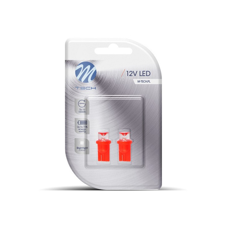 Blister 2x M-TECH Econo LB006a - W5W gerollt rot