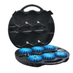 Lamp ostrzegawcza 12+3 LED akku Kit w walizce