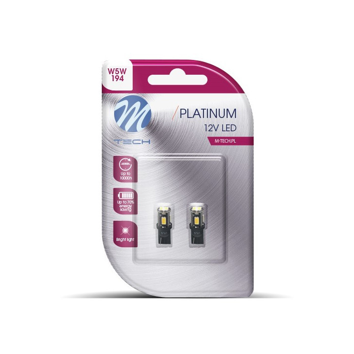 Blister M-TECH Platinum LB809W - W5W, 12 V 6x5630SMD LED, weiß