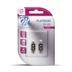 Blister M-TECH Platinum LB814W - C5W 41 mm, 12 V 2xHP LED, weiß
