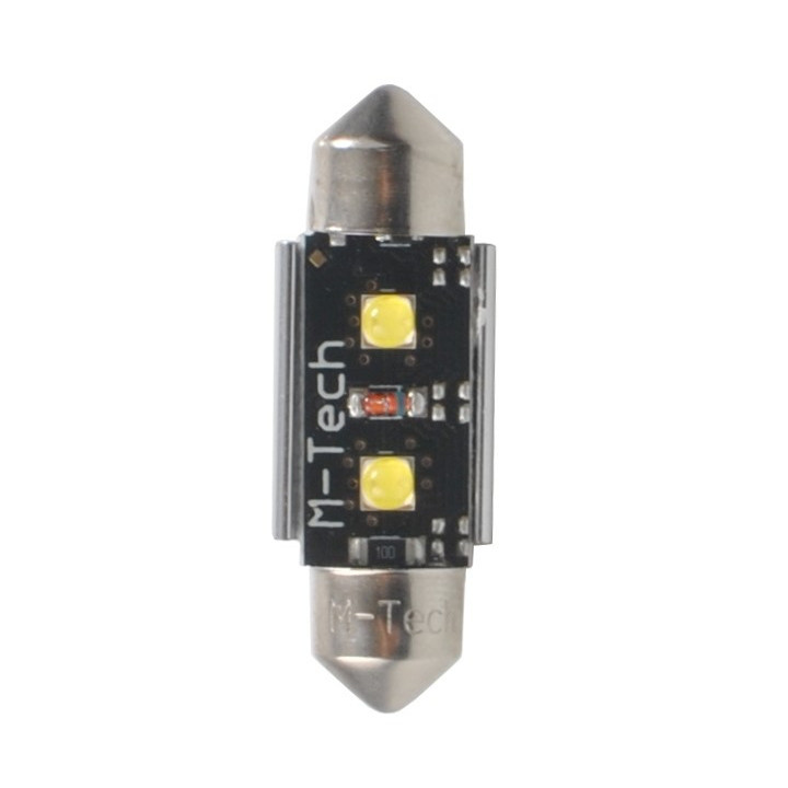 Blister M-TECH Platinum LB814W - C5W 41 mm, 12 V 2xHP LED, weiß