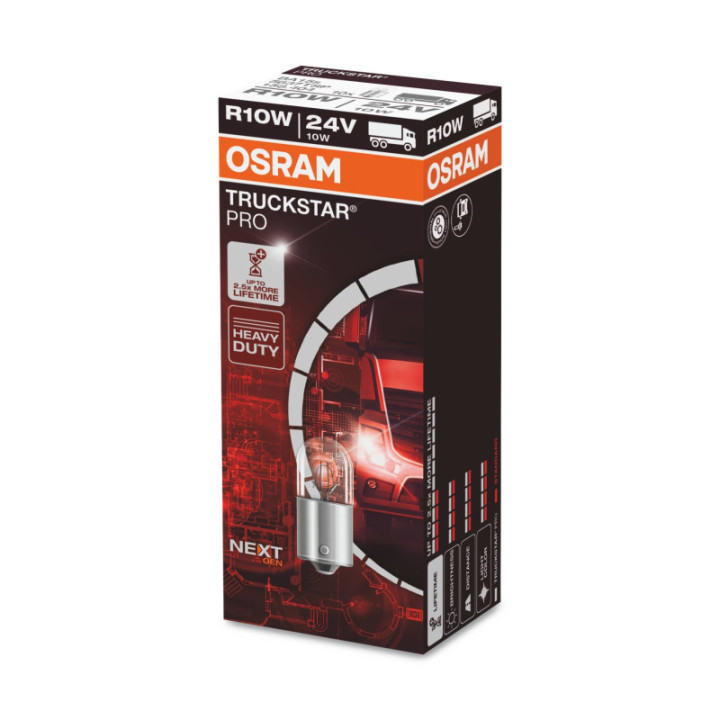 OSRAM TRUCKSTAR PRO NextGen +120% BA15s 24 V 10 W