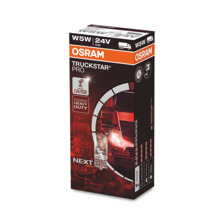 OSRAM TRUCKSTAR PRO NextGen +120% W2, 1x9, 5d 24 V 5 W
