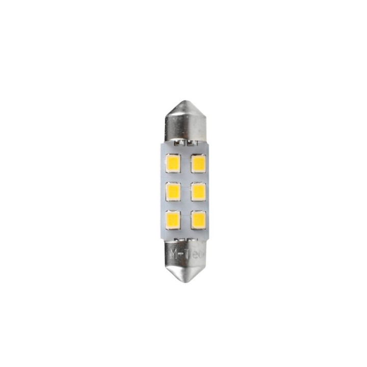 Blister 2x M-TECH Econo LB028W - C5W 36 mm, 6xSMD2835, 12 V, weiß