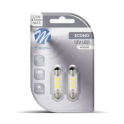 Blister 2x M-TECH Econo LB091W - C5W 41 mm, 6xSMD2835, weiß