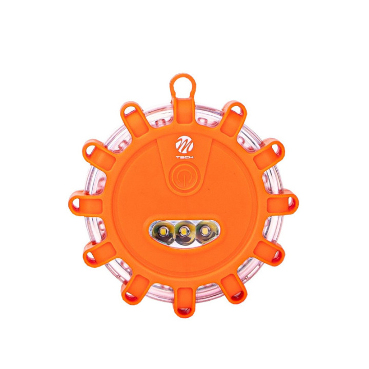 Lampa ostrzegawcza 12+3 LED 3xAAA Amber