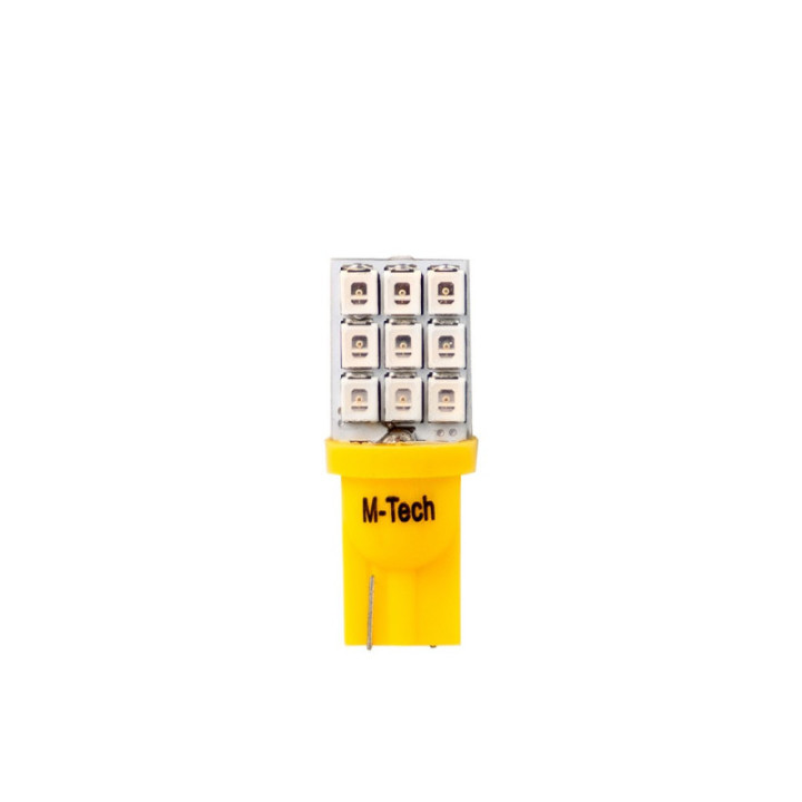Blister 2x M-TECH Econo LB021Y - W5W, boczna 9xSMD3528, 12 V, gelb