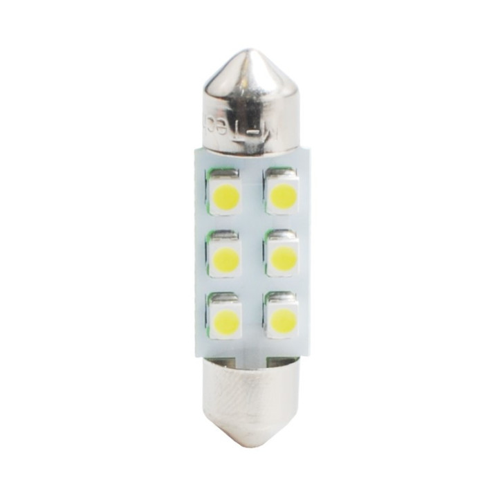 Blister 2x M-TECH Econo LB028Y - C5W 36 mm, 6xSMD2835, 12 V, gelb