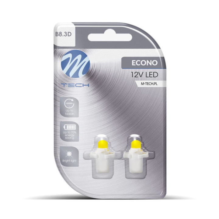 Blister 2x M-TECH Econo LB047W – B8.3d diffus, weiß