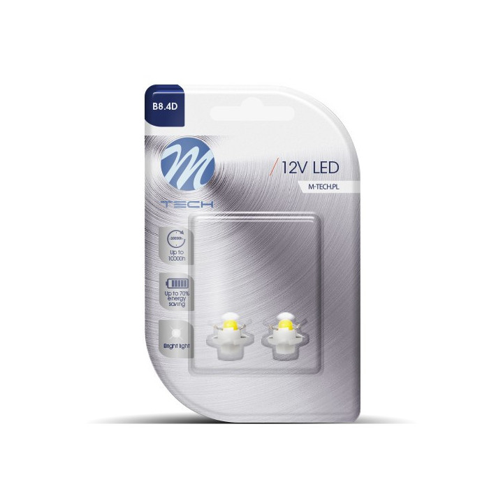 Blister 2x M-TECH Econo LB049W - B8.4d gerollt weiß