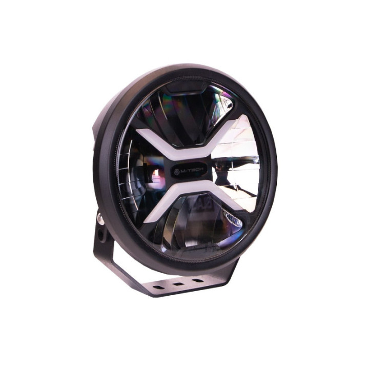 Arbeitsscheinwerfer M-TECH schwarz SERIES 2x40W + 2x20W LED 12-48 V 80 W 9", rund, dynamisches Positionslicht – seitliche Halter