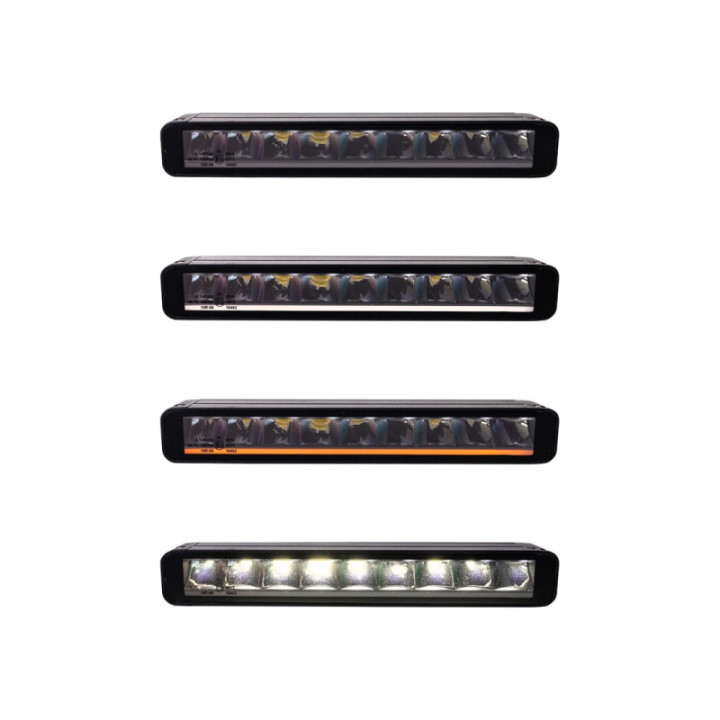 Driving light M-TECH schwarz SERIES 9x5W LED 12-48 V 45 W 11, 2", single row + dynamic position light - side bracket