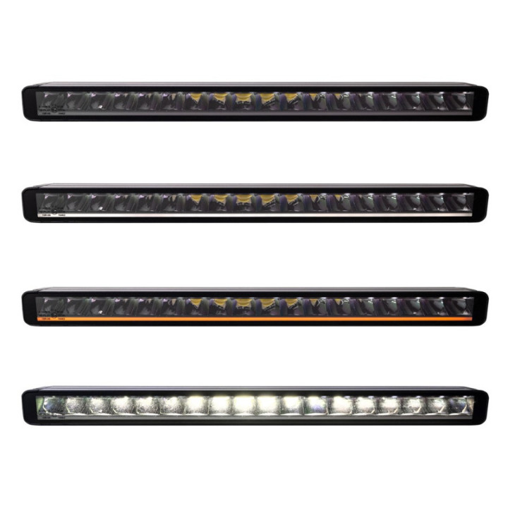 Driving light M-TECH schwarz SERIES 18x5W LED 12-48 V 90 W 21, 1", single row + dynamic position light - side bracket