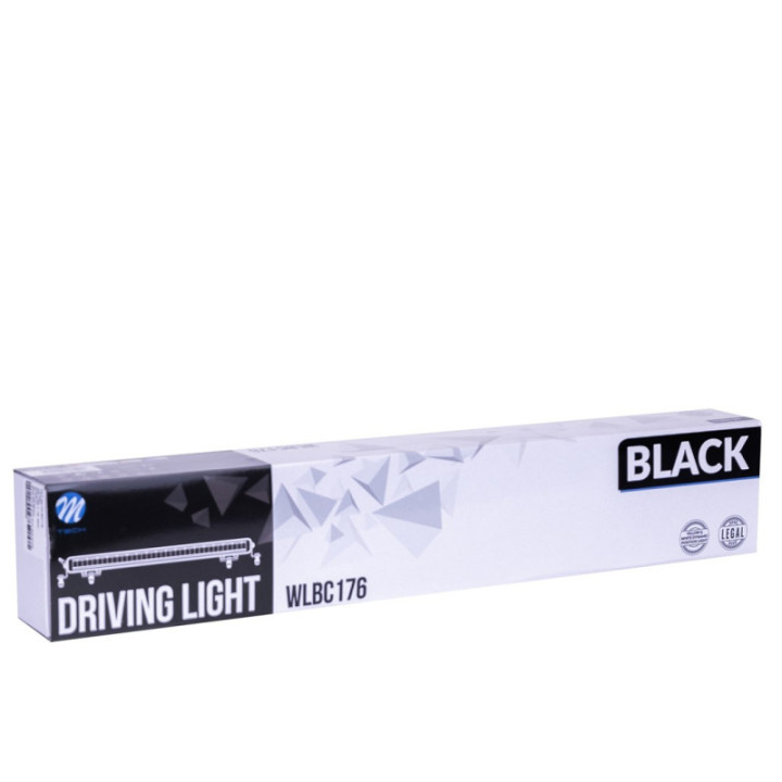 Driving light M-TECH schwarz SERIES 18x5W LED 12-48 V 90 W 21, 1", single row + dynamic position light - side bracket