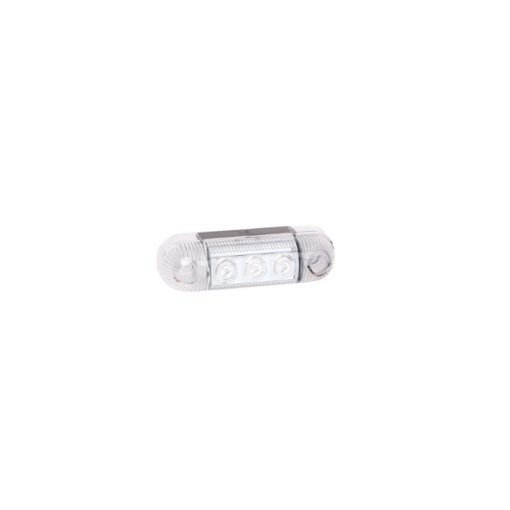 Begrenzungsleuchte mit ECE-Homologation, 3 x LED, 24 V, 0,5 W, weiß