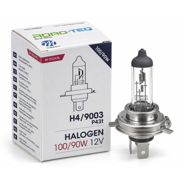 Halogen-Glühlampe M-TECH H4 12 V 100/90 W P43t