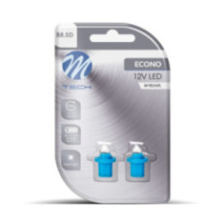 Blister 2x M-TECH Econo LB092B - B8.5d, 1xSMD5050 LED, blau