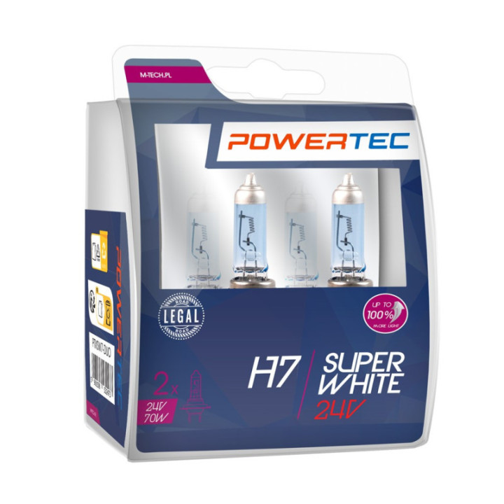 Powertec SuperWhite H7 24 V DUO
