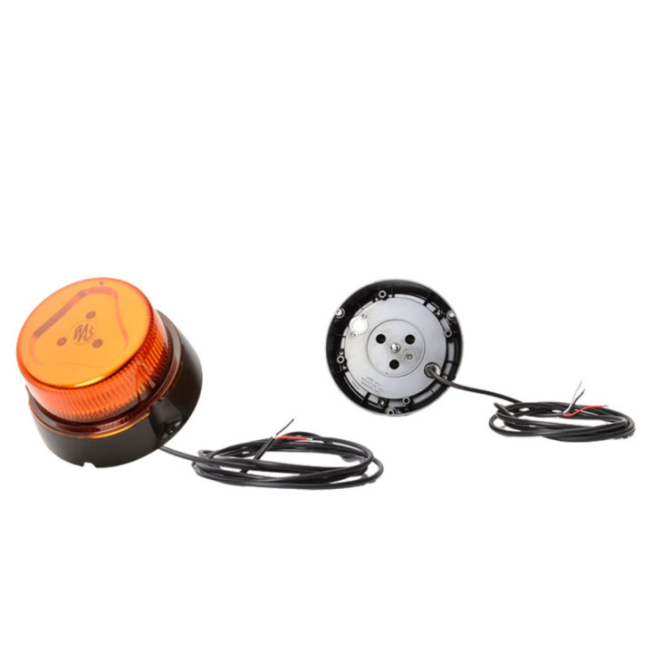 Warnleuchte W126, blinkend, 10–32 V, IP68, ECE/SEA/DOT, gelb, ohne Magnet, 3-m-Kabel, ohne Stecker
