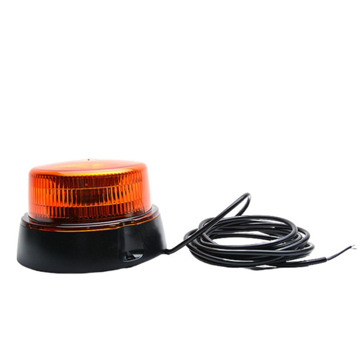 Warnleuchte W126, blinkend, 10–32 V, IP68, ECE/SEA/DOT, gelb, ohne Magnet, 3-m-Kabel, ohne Stecker