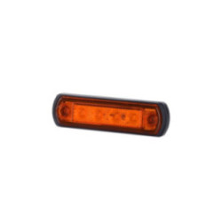 HORPOL LED-Umrissleuchte – HOR65 LD676 orange mit Gummireflektor 12/24 V ECE