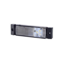 HORPOL Lamp LED obrysowa - HOR41 LD127 white z odblaskiem 12/24 V ECE