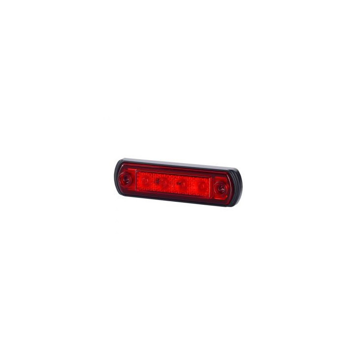 HORPOL lampa LED obrysowa - HOR65 LD677 czerw. z odblaskiem gum. 12/24 V ECE