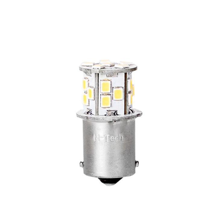 Blister 2x M-TECH Econo LB112W - BA15s, 21xSMD2835, weiß