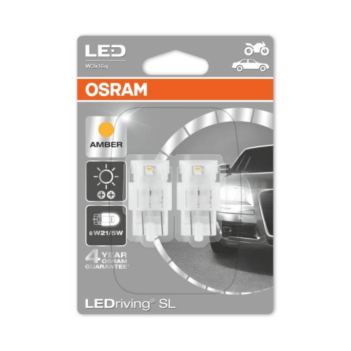 Osram LEDriving SL ≠ "W21/5 W" Amber W3x16q 12 V 1, 9 W 7716YE-02B