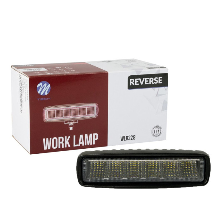 M-TECH REVERSE SERIES WLR228 Rückfahrscheinwerfer – 6 x 5 W HP-LED, 30 W, 12/24 V, ECE R23