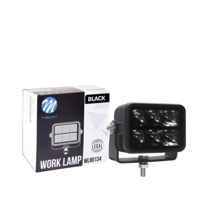 Driving light M-TECH schwarz SERIES- double row - bottom bracket - 30 W 10-32 V 3, 4"