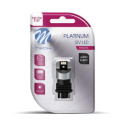 Blister M-TECH Platinum Limited schwarz LB847R-01B - P27/7 W 3157, 12-24 V 1x LED-Lampe 6x3020SMD, CANBUS, rot